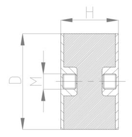 JNDE型<a href='http://m.dikeurh.cn' target='_blank'><u>橡膠減震器</u></a>結構